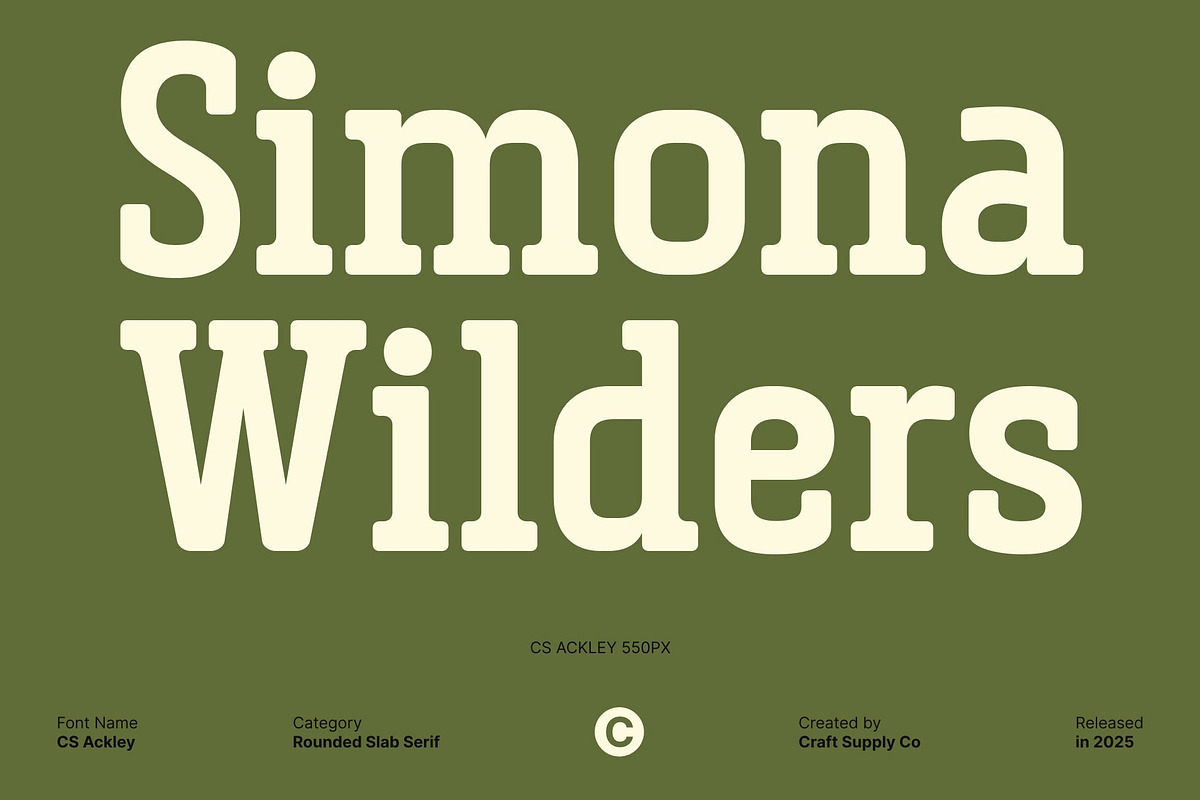 CS Ackley – Slab Serif Font, a Slab Serif Font by Craft Supply Co. (Photo 3 of 8)
