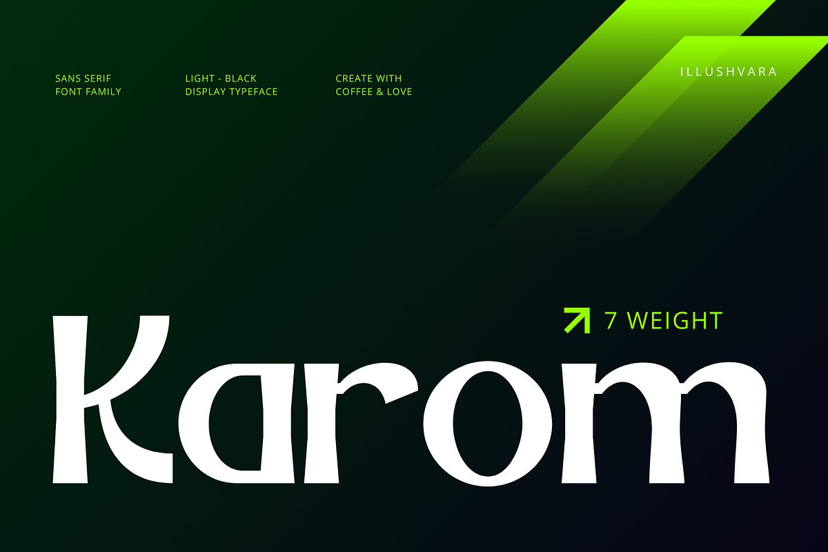 Karom Display - Logo Font Family, a Sans Serif Font by Illushvara Design (Photo 1 of 10)