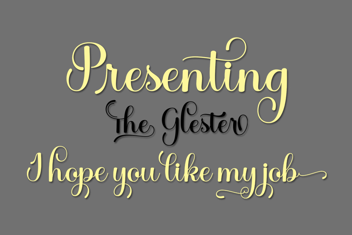 The Glester, a Script Font by Nurul_kamal (Photo 2 of 7)