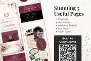 Beauty Burgundy Wedding Website, a Landing Page Template by Everyday Perfection (Thumbnail 4 of 12)