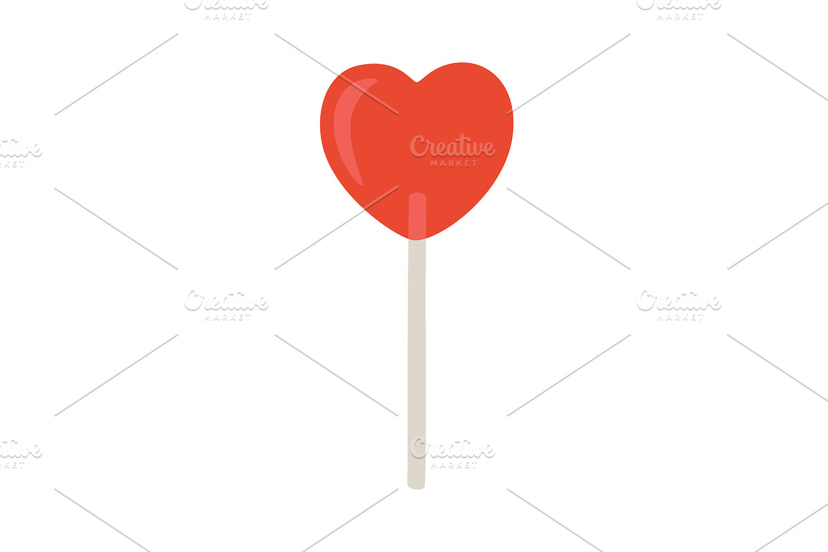 Cartoon groovy valentine heart, a Texture Illustration by Nadzin