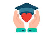 Scholarship Flat Icon, a Duotone Icon by Pexelpy (Thumbnail 1 of 2)