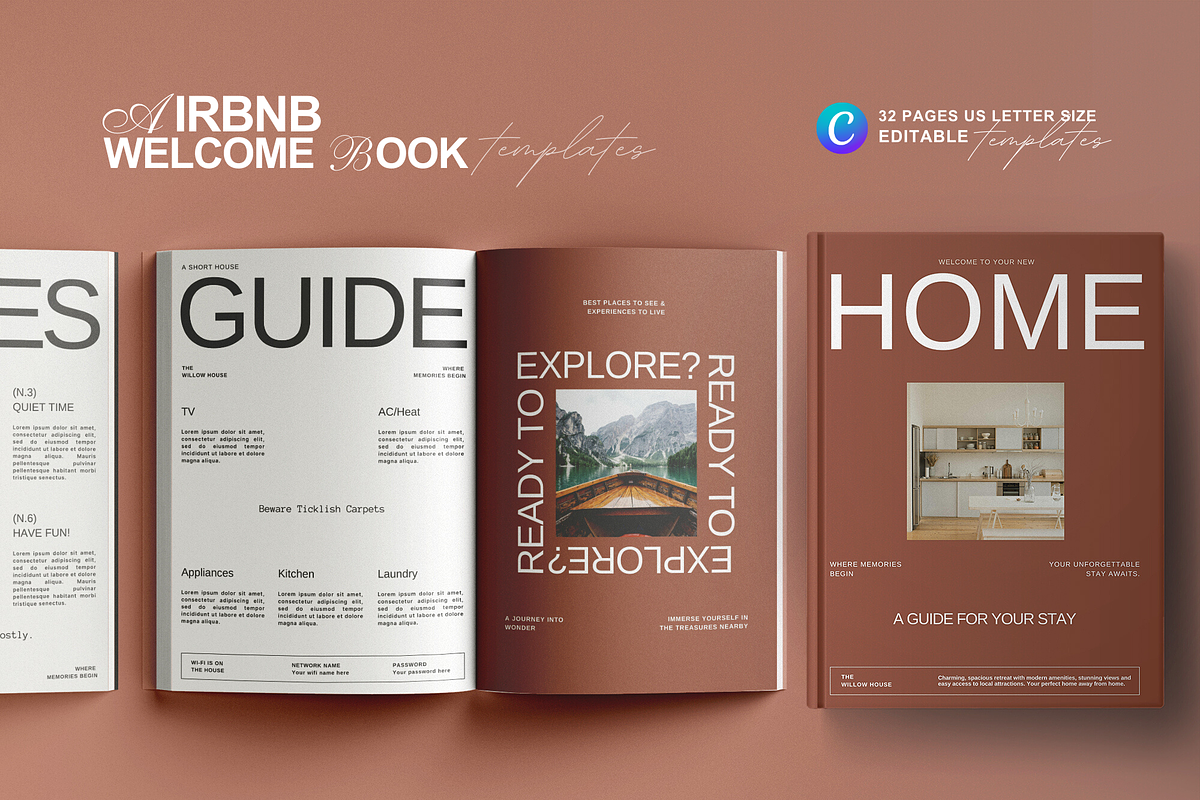 Airbnb Welcome Guide Template, a Magazine Template by Prapti Design