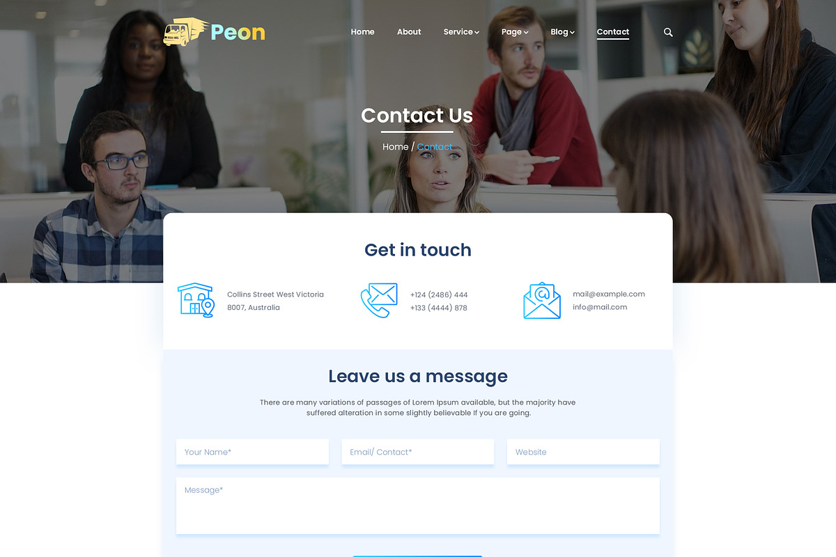 Peon - Logistic PSD Template, a Landing Page Template by Andit themes (Photo 24 of 34)