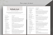 Resume Template Word and InDesign, a Resume Template by Advaita Printables (Thumbnail 3 of 5)