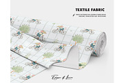 Woodland Mouse Bicycle pattern, a Pattern Graphic by Milatoo (Thumbnail 3 of 3)