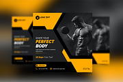 Gym Social Media Cover Post Template, a Social Media Template by zahidhossainalif (Thumbnail 3 of 5)