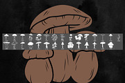 Mushroom Photoshop Stamp Brushes, a Brush Add-On by ArtistMef (Thumbnail 3 of 4)