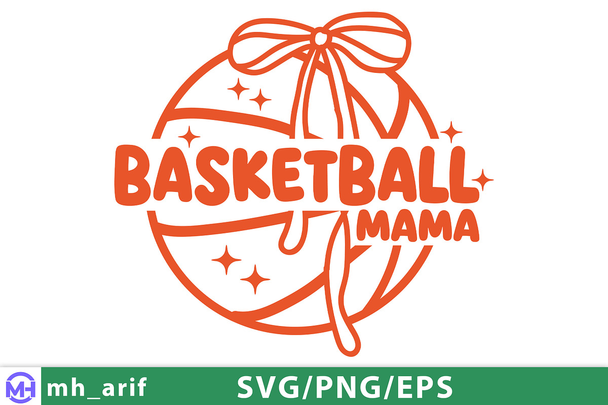 Basketball Mama SVG PNG T-shirt, a Graphic by mh_arif (Photo 2 of 4)