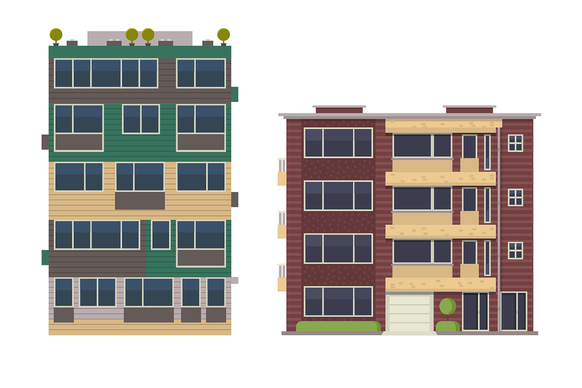 City Public Buildings and Houses, an Object Graphic by Alex Krugli (Photo 5 of 8)