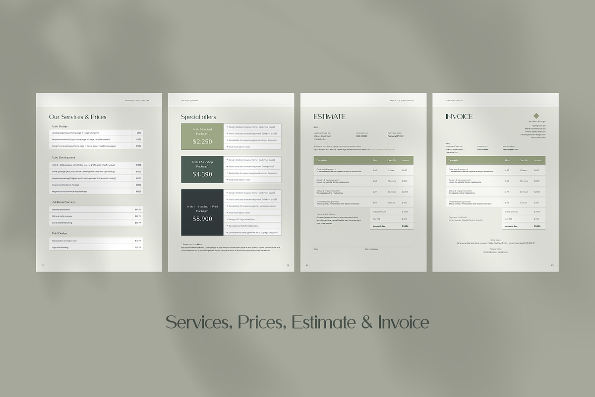 Proposal & Questionnaire | Indd, a Brochure Template by Imagination Area (Photo 8 of 14)