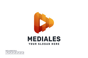 Media Play Gradient Colorful Logo, a Branding & Logo Template by yuanesei