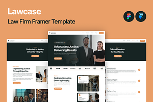 Lawcase - Lawfirm Framer Template, an UI Kit Template by UI/UX Ocean