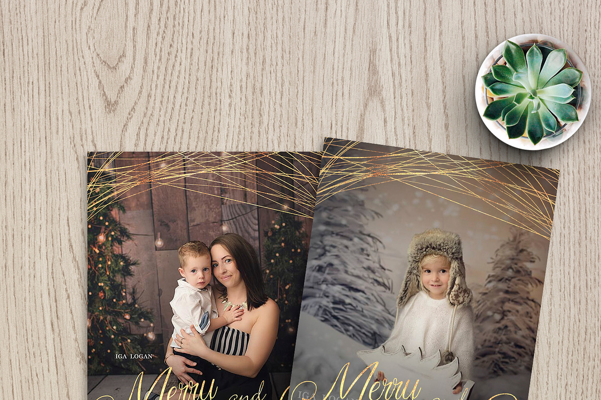 Christmas Card Template, a Card Template by Rovena Design (Photo 4 of 4)