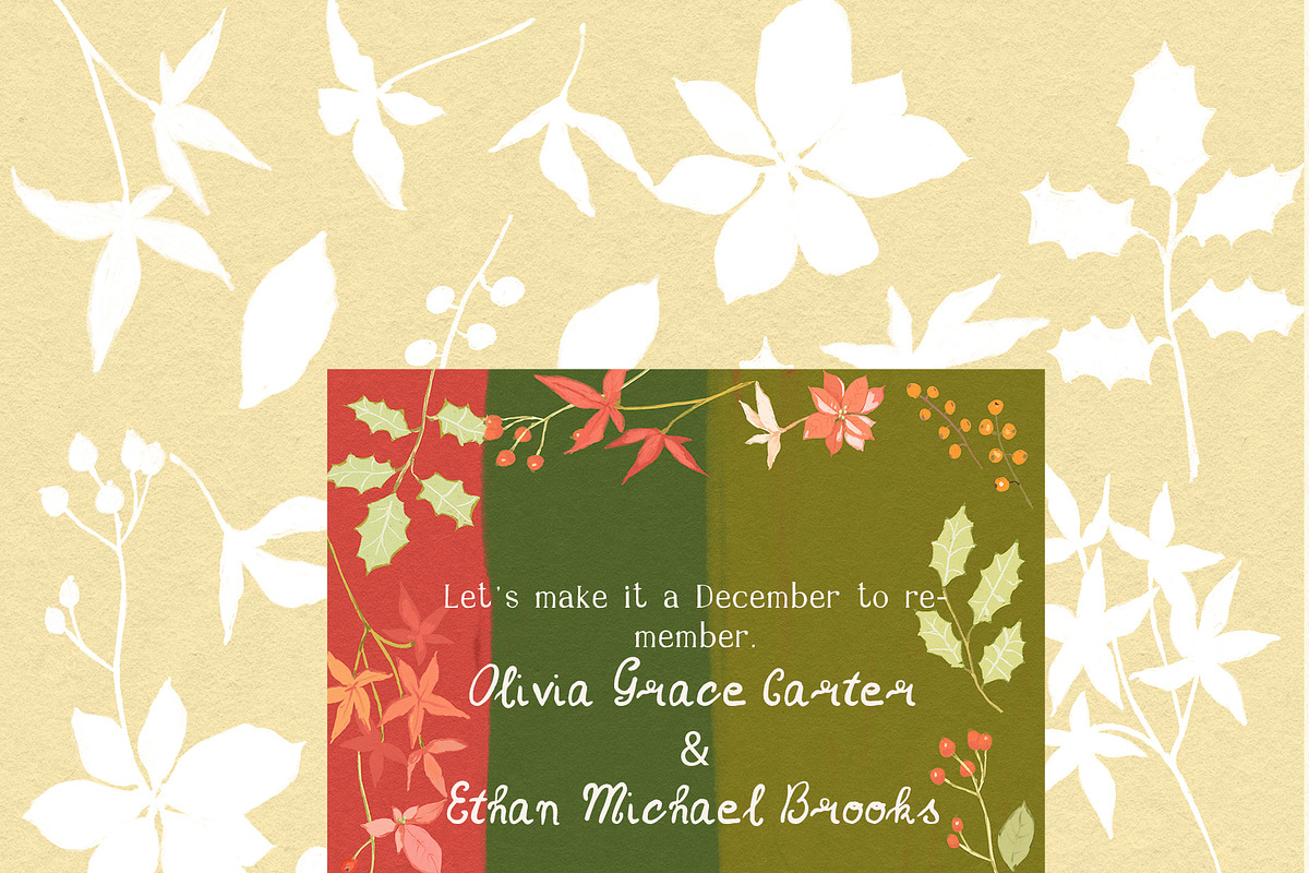 Christmas Backgrounds & Frames, a Decorative Illustration by whiteheartdesign (Photo 14 of 20)