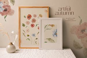 Floral Autumn Watercolor & Poster