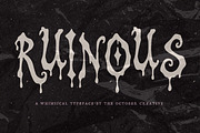 Ruinous Dripping Display Font, a Blackletter Font by The October Creative (Thumbnail 1 of 8)