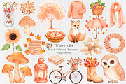 Peach Colored Autumn Clipart, an Illustration by Creative Art (Thumbnail 1 of 10)