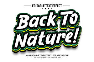 Back to nature editable text effect, a Layer Style Add-On by nicemorning