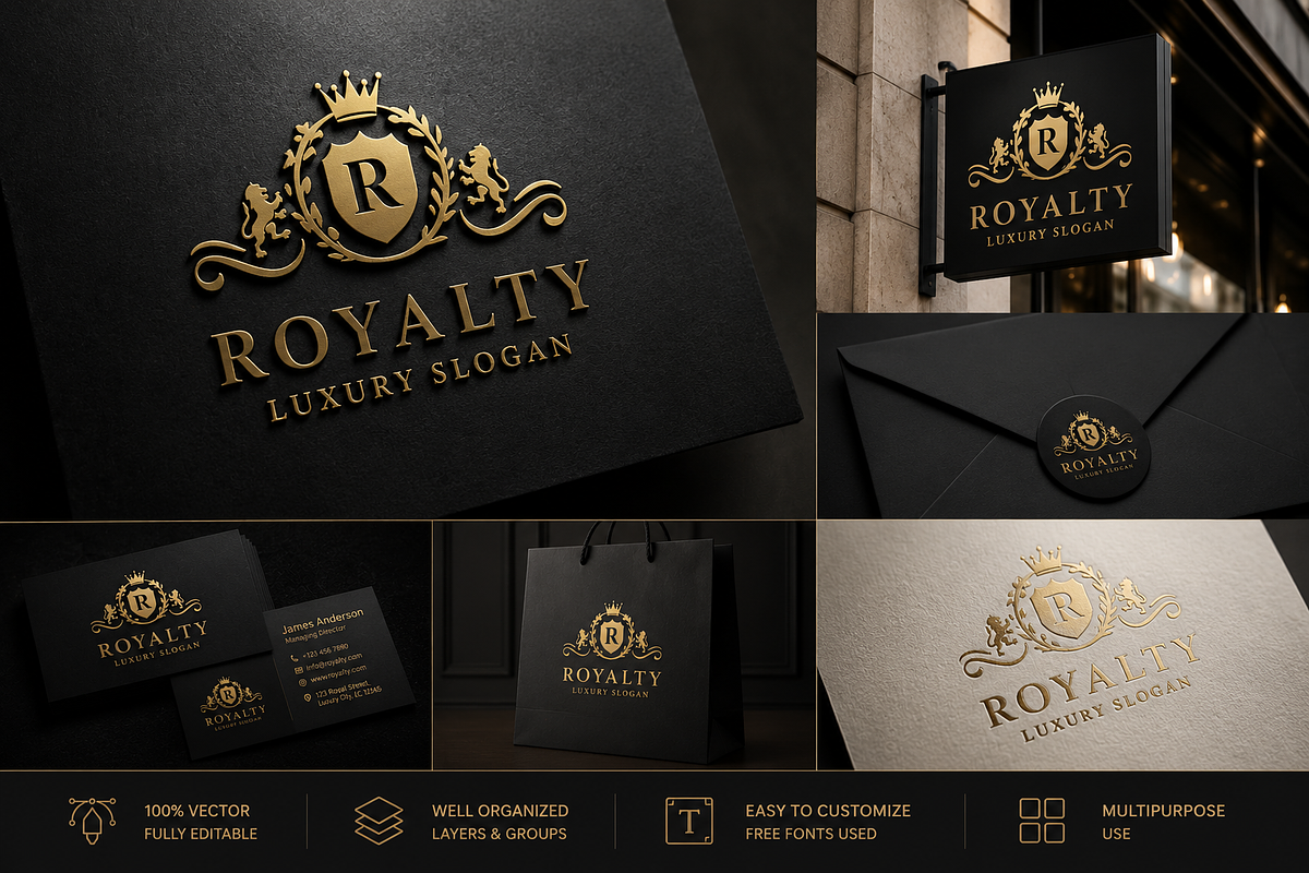 Royal Luxury Heraldic Logo Bundle, a Branding & Logo Template by Design_Planet (Photo 1 of 4)