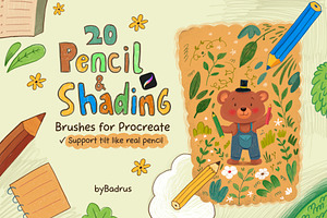 20 Procreate Pencil Shading Brushes