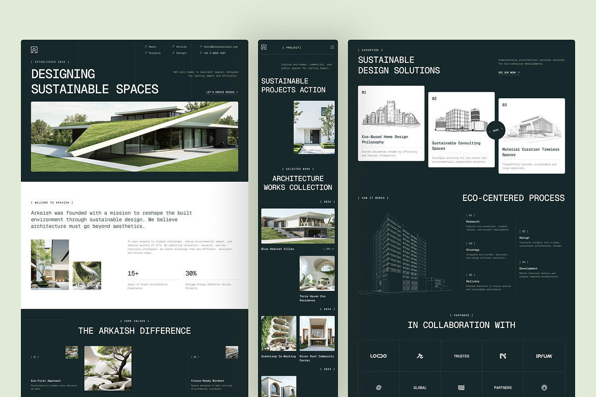 Arkaish – Architecture Firm Website, an UI Kit Template by peterdraw (Photo 2 of 7)