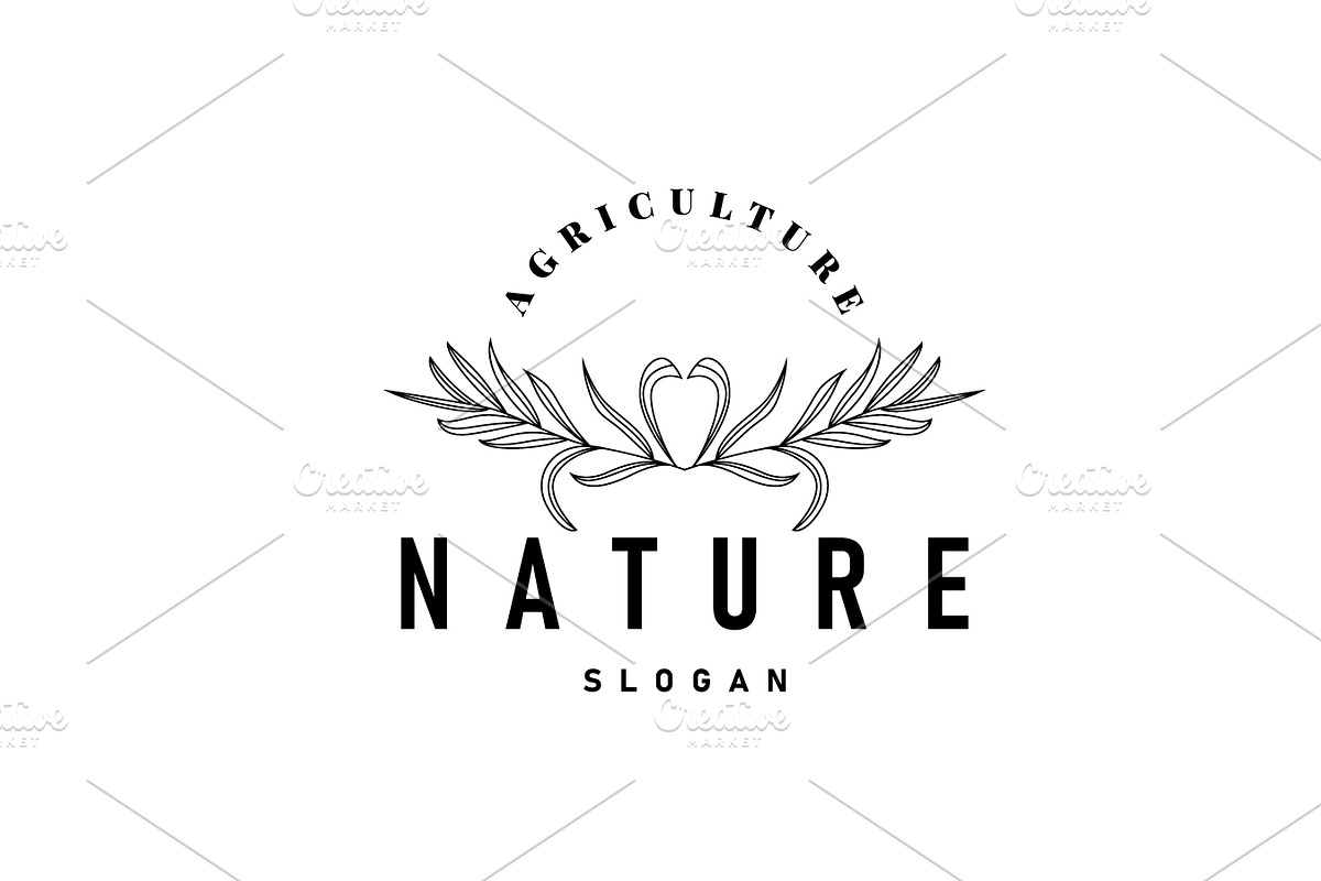 nature logo leaf botanical simple, a Branding & Logo Template by Maylianaw28