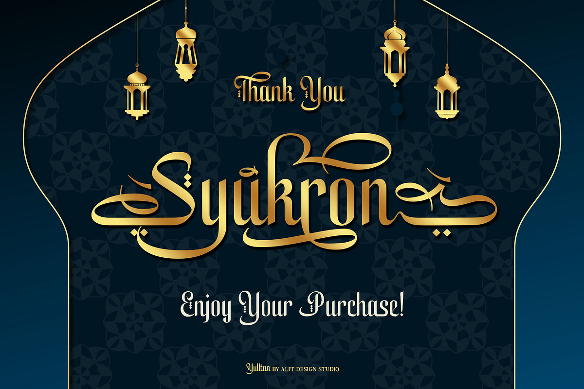 Yulltan Ramadan Typeface, a Sans Serif Font by alit design (Photo 19 of 19)