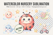 Watercolor Nursery Sublimation, an Illustration by Artnoy (Thumbnail 1 of 8)
