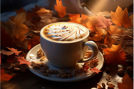 Steaming Morning latte glass, a Food & Drink Photo by Ylivdesign