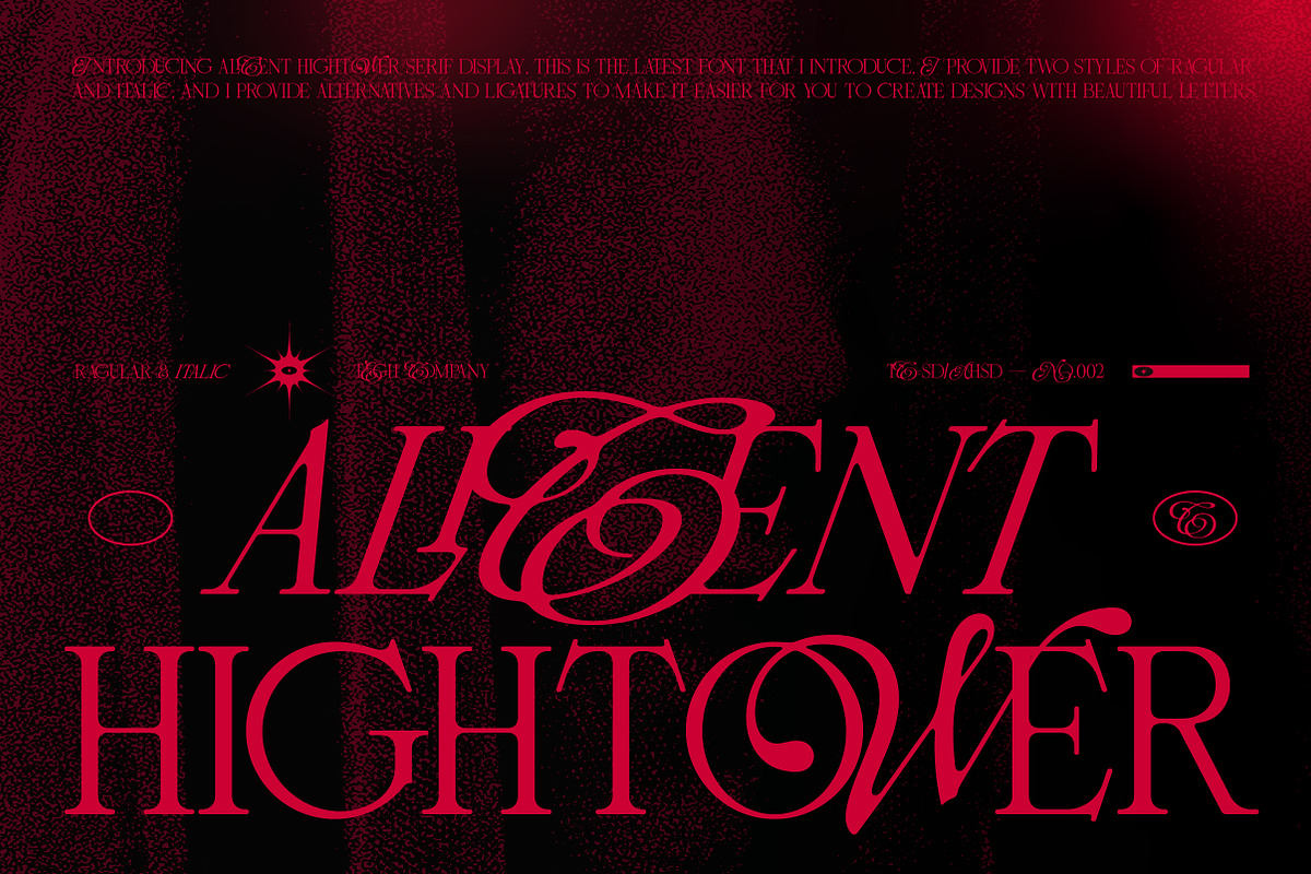 ALICENT HIGHTOWER SERIF DISPLAY, a Serif Font by Tegh co. (Photo 1 of 16)