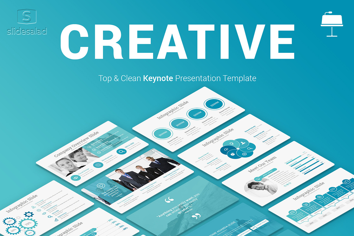 Top Creative Keynote Template, a Presentation Template by SlideSalad (Photo 21 of 21)