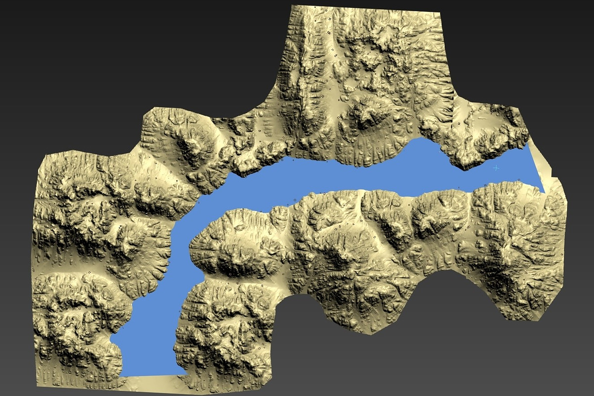Mountain terrain with lake, an Environmental 3D Model by konstantin.ermolaev (Photo 9 of 11)