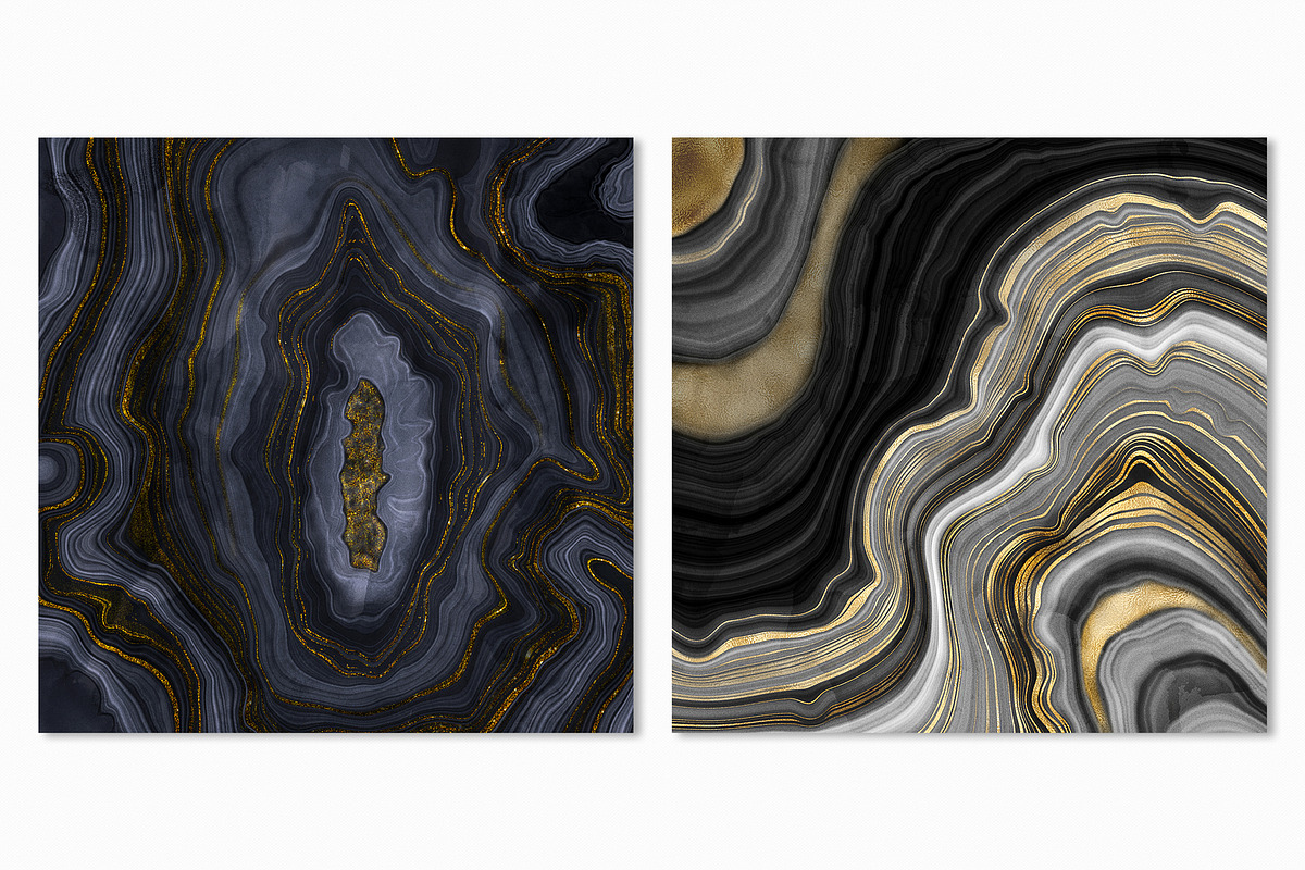 Gold Veined Agate Stone Textures, a Texture Graphic by CatJello Graphics (Photo 16 of 17)