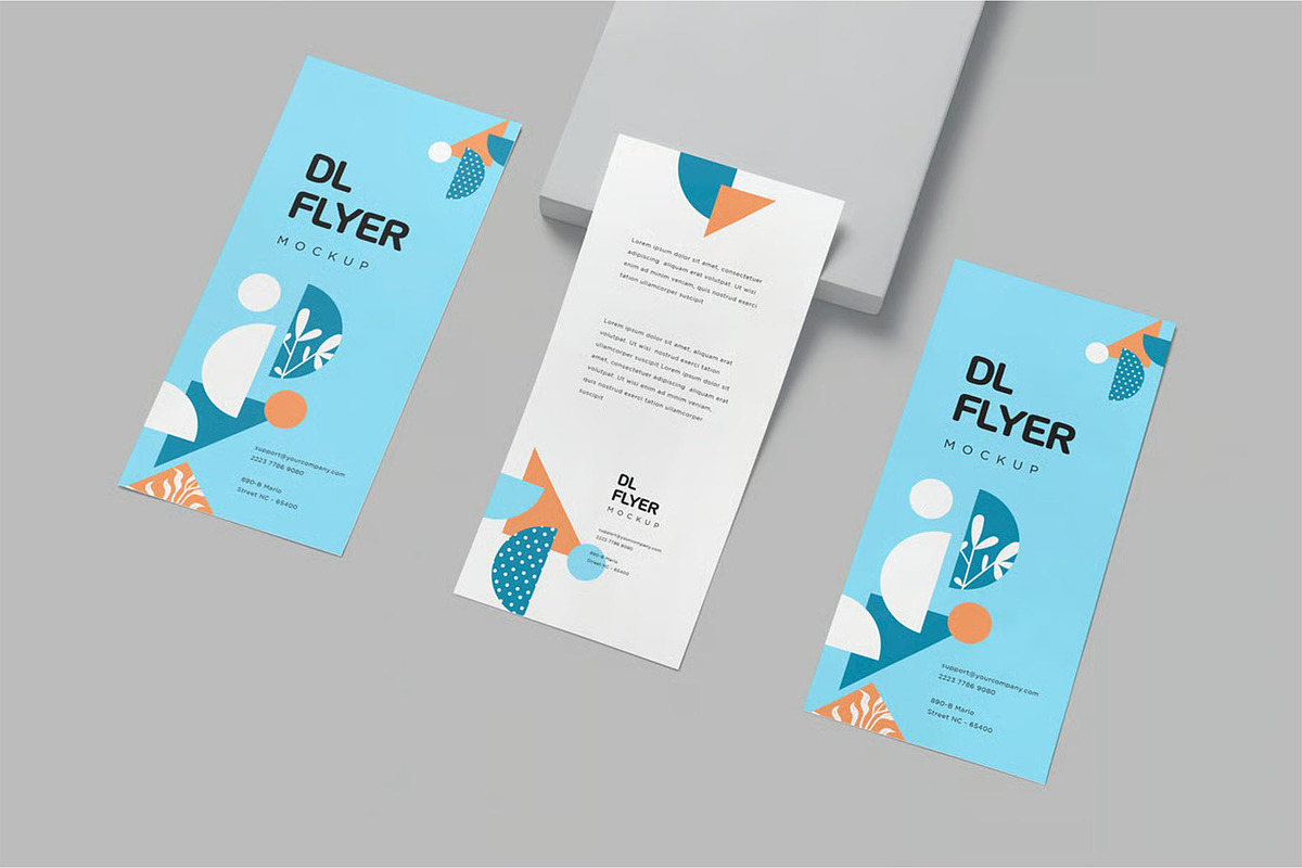 DL Size Flyer Mockups, an Advertising Mockup by megostudi0 (Photo 6 of 7)