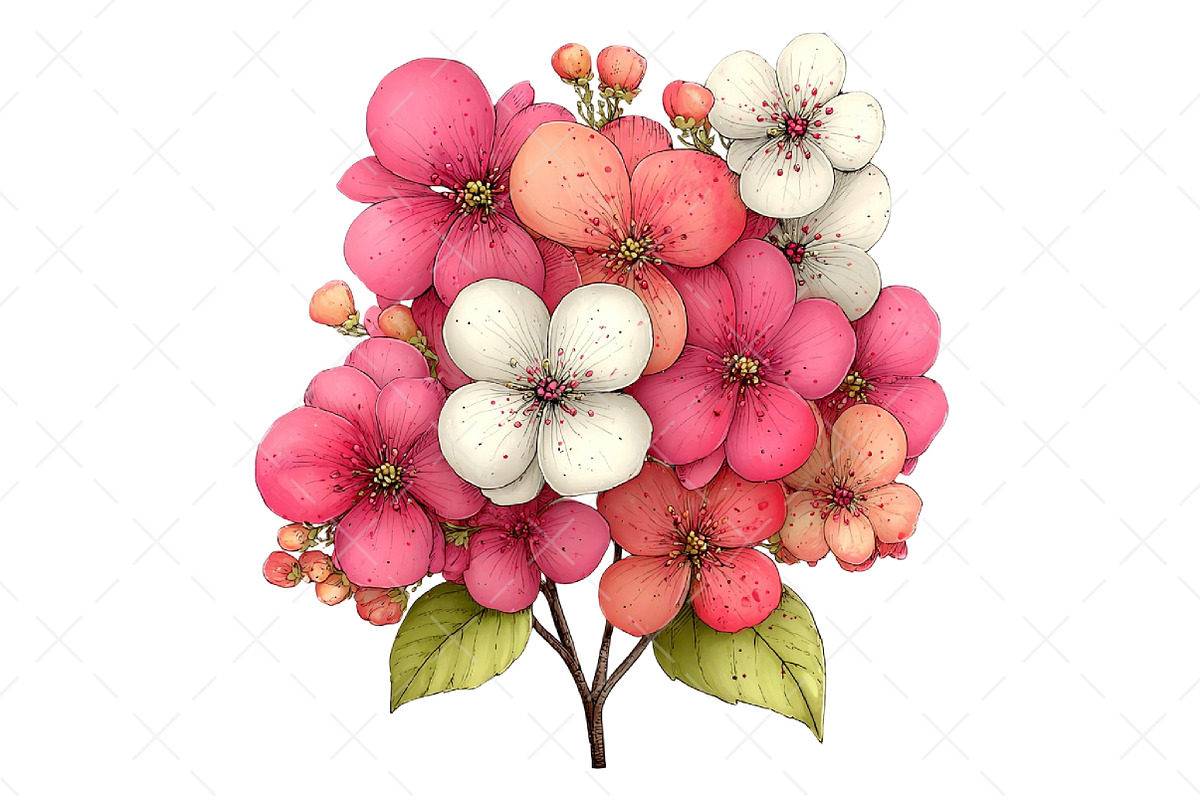 Whimsical Summer Flowers Clipart, an Illustration by Craft Nest (Photo 9 of 12)