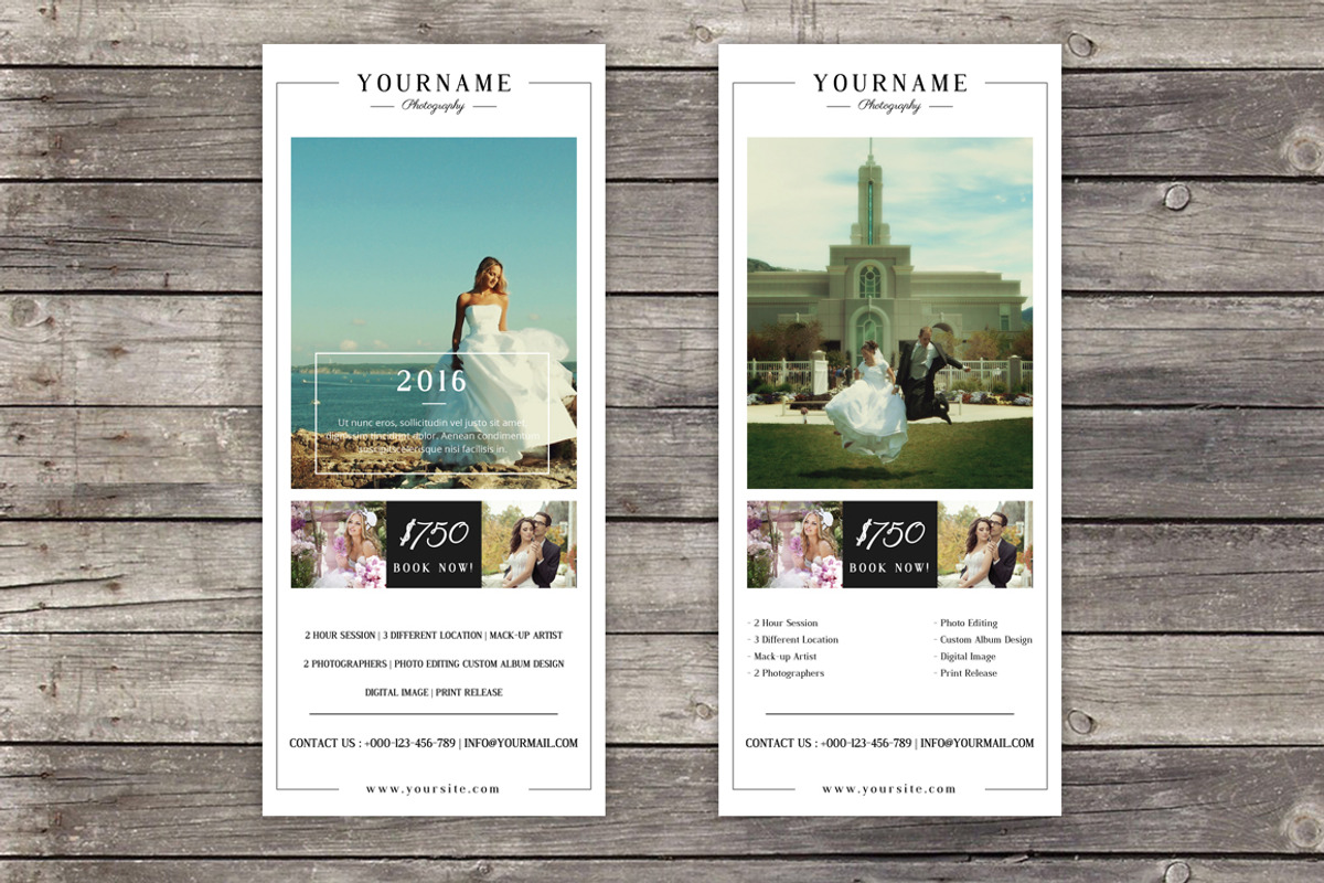 Wedding Photography Rack Card, a Flyer Template by SmmrDesign (Photo 1 of 3)