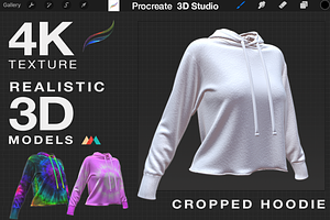 Procreate 3d Model - Cropped Hoodie