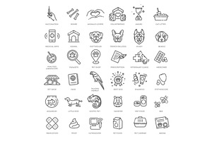 Veterinarian vector icons, an Object Illustration by Tettygreen