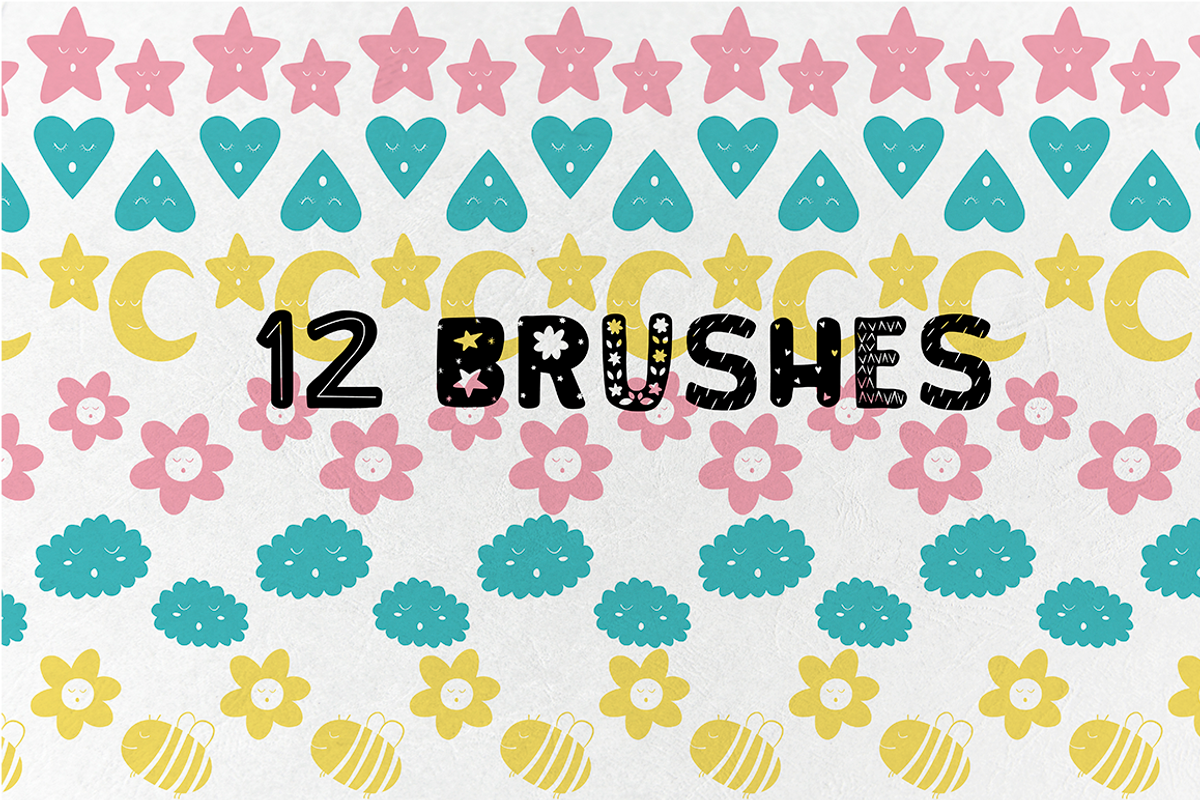 Bear cub Scandinavian kids font+MORE preview 5