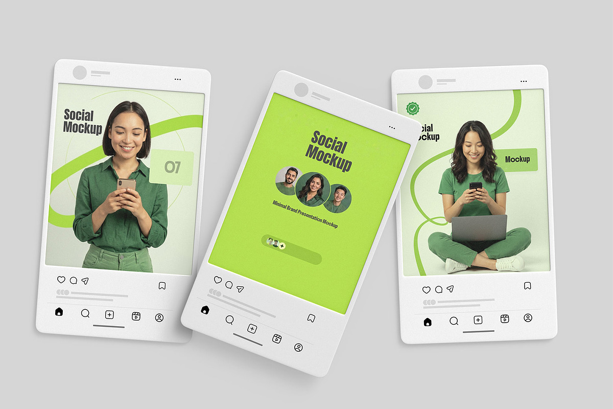 Instagram Post & Story Mockup Bundle, an Advertising Mockup by graphypix (Photo 8 of 13)