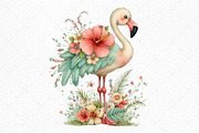 Whimsical Summer Flamingo Clipart, an Illustration by Craft Nest (Thumbnail 10 of 11)