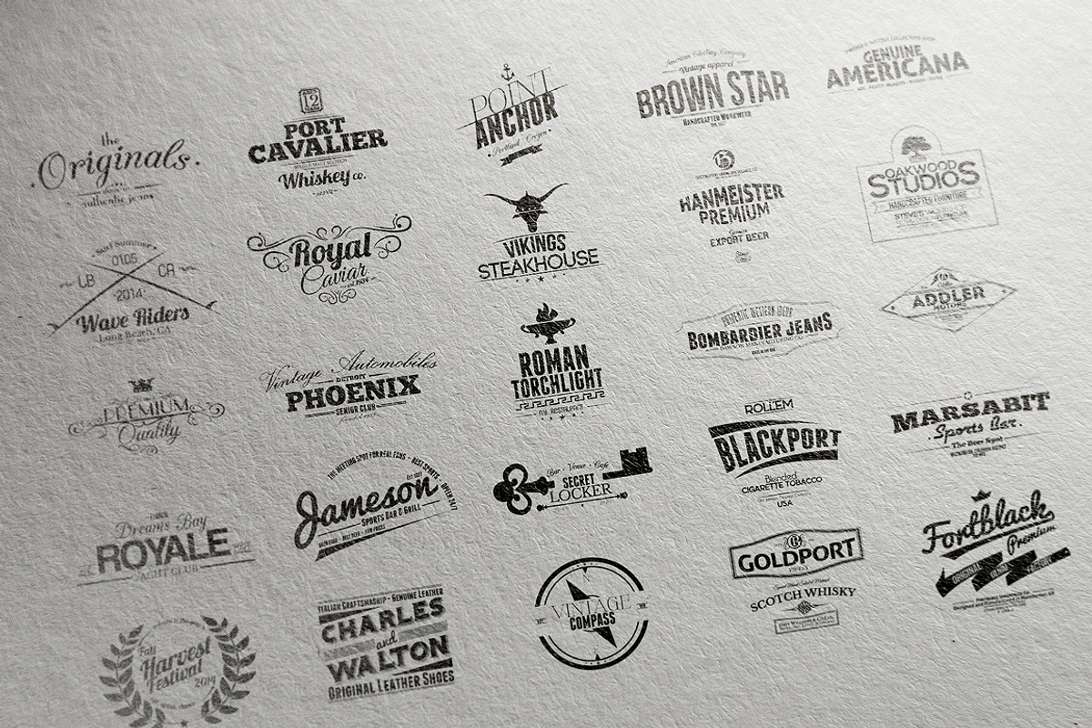 102 Retro Badges, Labels and Crests, a Branding & Logo Template by Graphicdome (Photo 2 of 5)