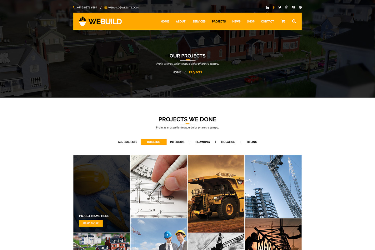 WEBUILD – Construction & Building, a Websites & App Template by ewises (Photo 5 of 18)
