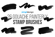 Painterly Gouache Photoshop Brushes, a Brush Add-On by SimplDesign (Thumbnail 1 of 3)