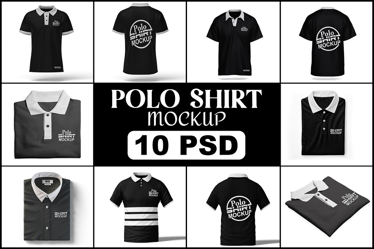 Polo T-Shirt Mockup, a Shirt Mockup by mockupbuys (Photo 1 of 12)