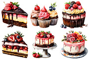 Watercolor Bakery Clipart, an Illustration by Craft Nest (Thumbnail 7 of 8)