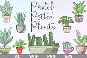Potted Plants SVG Bundle, a Graphic by KostaDigitalArt (Thumbnail 1 of 10)