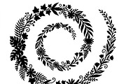 50 Elegant Floral Leaf Spiral Frame, a Decorative Illustration by Amazin_art (Thumbnail 2 of 39)