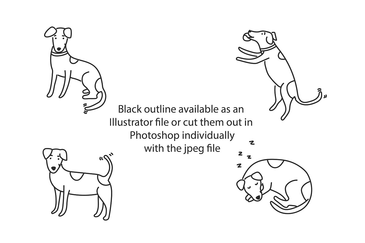 Cute doodle Jack Russell Terriers, an Animal Illustration by Liz Pengilley Studio (Photo 2 of 4)